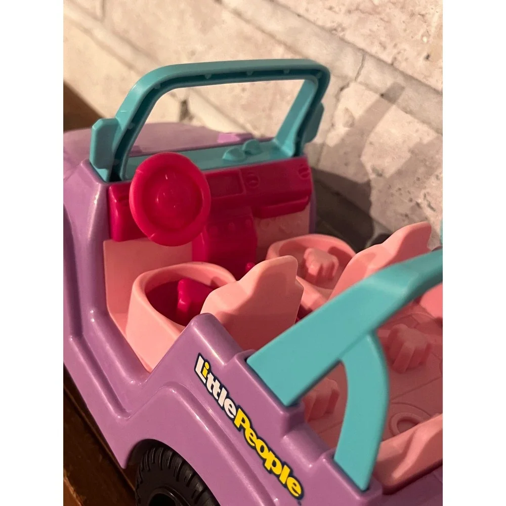 2023 Mattel Barbie Little People Beach Cruiser Jeep Purple Pink With Sounds‎